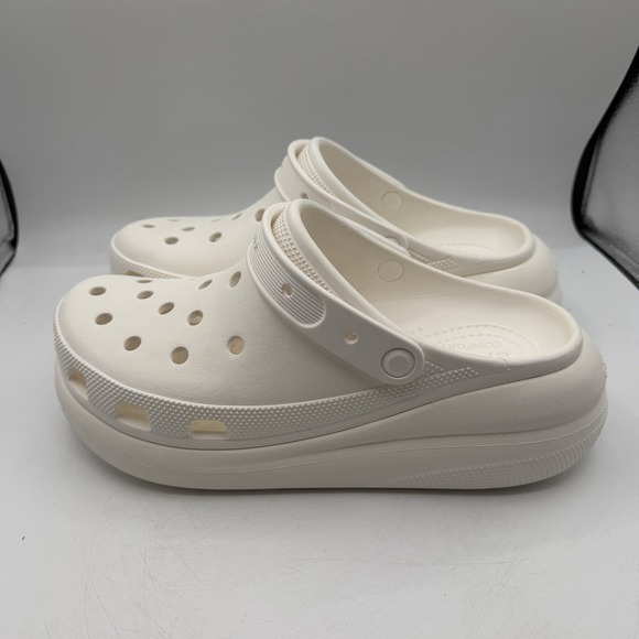 Crocs Classic‎ Crush Clogs Mens Sz 12 White Slip On Comfort Shoes main image 8
